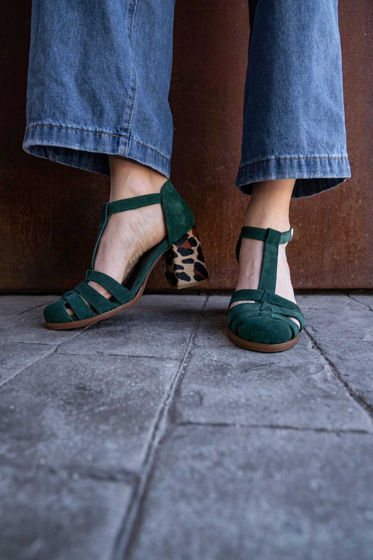 Sandalia Viena Verde Print