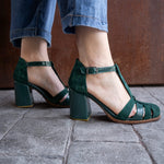 Sandalia Viena Verde Charol