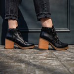 Botines Nápoles Negro Hebillas