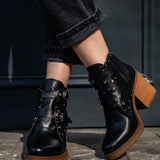 Botines Nápoles Negro Hebillas