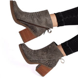 Botines Bucarest Taupe Reptil
