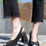 Sandalia Marsella Negro Taco Negro