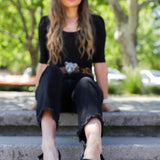 Sandalia Marsella Negro Taco Negro