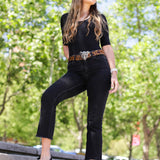 Sandalia Marsella Negras taco madera