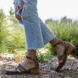 Sandalias Mónaco Café Rústico Print