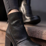 Botines Bucarest Negro Reptil