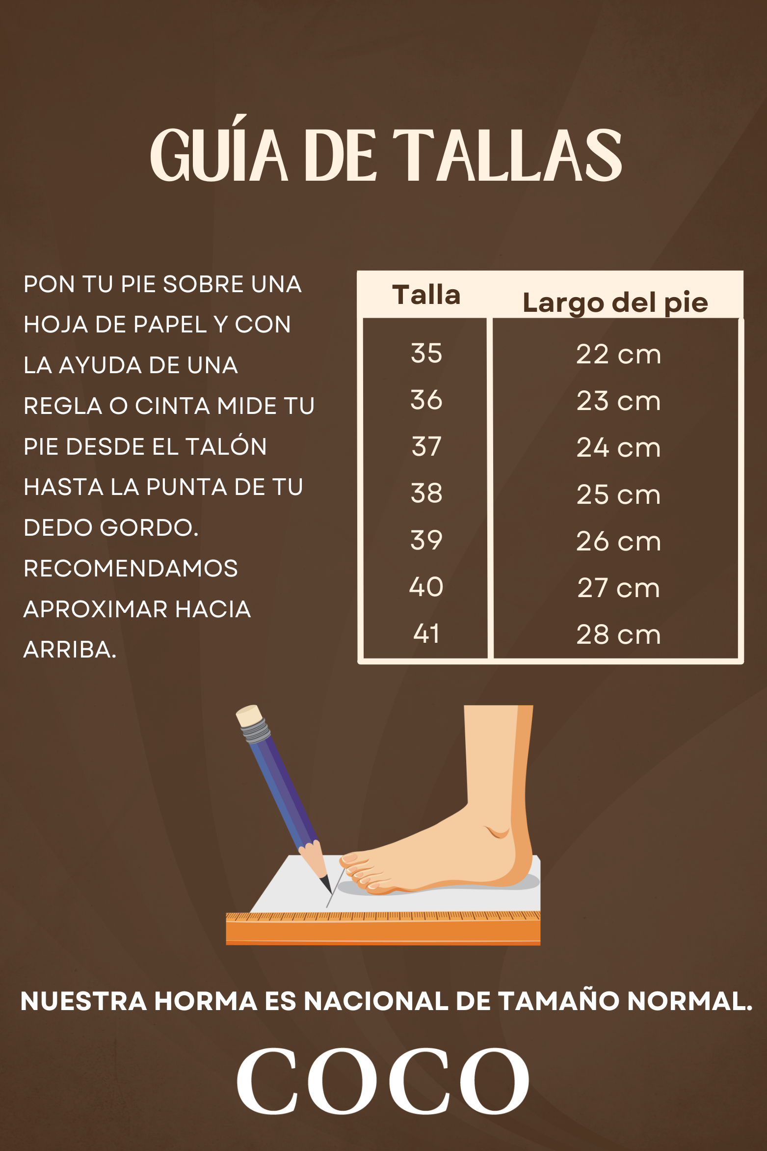 Tabla de tallas